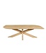Deens ovale eiken eettafel met matrixpoot en Deense rand – 280 x 110 cm, 3 cm dik