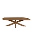 Deens ovale eiken eettafel met matrixpoot en Deense rand – 280 x 110 cm, 3 cm dik