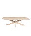 Deens ovale eiken eettafel met matrixpoot en Deense rand – 240 x 100 cm, 4 cm dik
