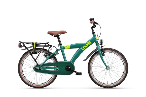 Loekie Loekie Booster Gents 20inch Kinderfiets Green Loekie Loekie Booster Gents 20inch Kinderfiets Green