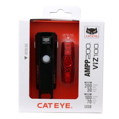 Cateye Cateye Lampset AMPP200 + VIZ100