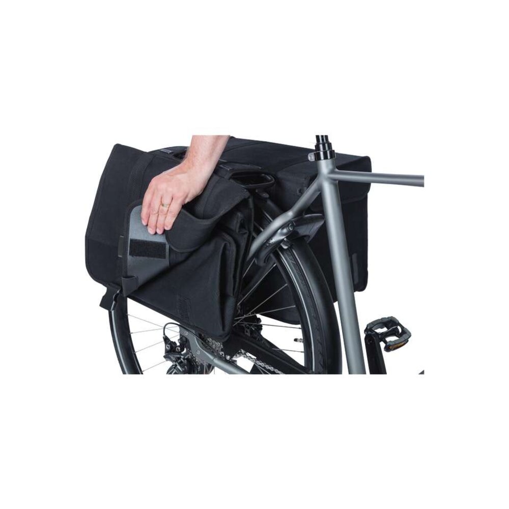 Basil Basil Dubbele Fietstas Kavan Eco Classic Zwart Basil Basil Dubbele Fietstas Kavan Eco Classic Zwart
