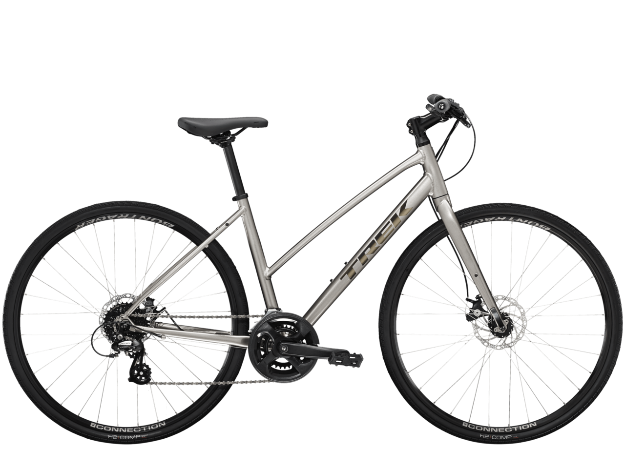 Trek Trek FX 1 Disc Mid-Step Gen 3 Hybride Fiets Trek Trek FX 1 Disc Mid-Step Gen 3 Hybride Fiets