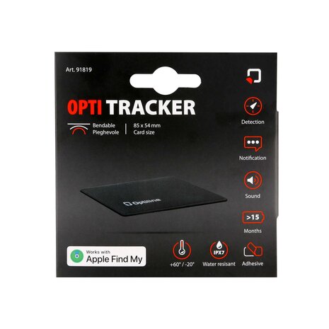 Optiline Optiline GPS-Tracker Flex Airtag - Ultra Dun - Opvouwbaar
