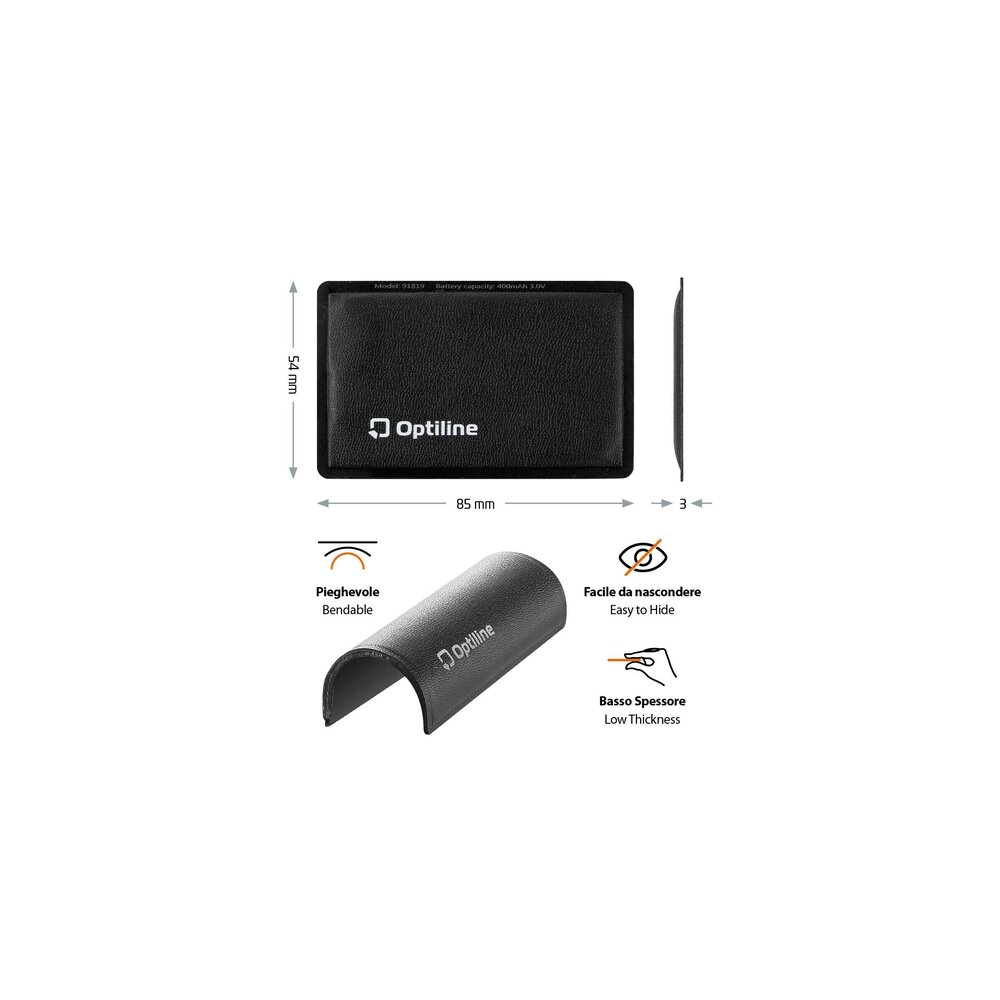 Optiline Optiline GPS-Tracker Flex Airtag - Ultra Dun - Opvouwbaar