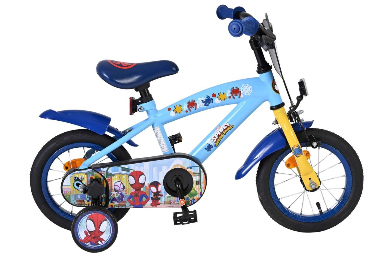 Volare Volare Kinderfiets 12 inch - Spidey - handrem + terugtraprem Volare Volare Kinderfiets 12 inch - Spidey - handrem + terugtraprem