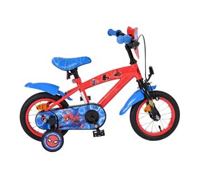 Volare Volare Kinderfiets 12 inch - Spiderman - handrem + terugtraprem Volare Volare Kinderfiets 12 inch - Spiderman - handrem + terugtraprem