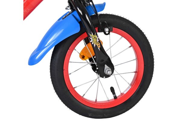 Volare Volare Kinderfiets 12 inch - Spiderman - handrem + terugtraprem Volare Volare Kinderfiets 12 inch - Spiderman - handrem + terugtraprem