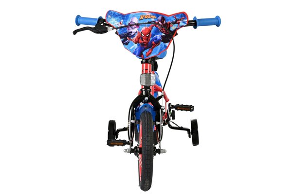 Volare Volare Kinderfiets 12 inch - Spiderman - handrem + terugtraprem Volare Volare Kinderfiets 12 inch - Spiderman - handrem + terugtraprem