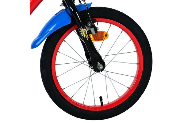 Volare Volare Kinderfiets 16 inch - Spiderman - handrem + terugtraprem Volare Volare Kinderfiets 16 inch - Spiderman - handrem + terugtraprem