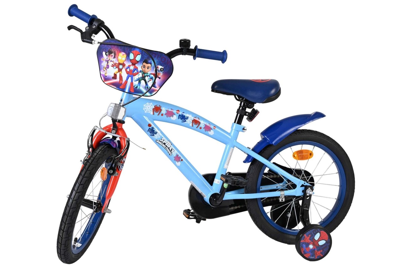 Volare Volare Kinderfiets 16 inch - Spidey - handrem + terugtraprem Volare Volare Kinderfiets 16 inch - Spidey - handrem + terugtraprem