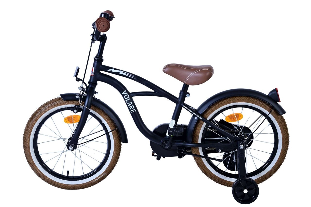 Volare Volare Kinderfiets 16 inch - Black Cruiser - handrem + terugtraprem Volare Volare Kinderfiets 16 inch - Black Cruiser - handrem + terugtraprem
