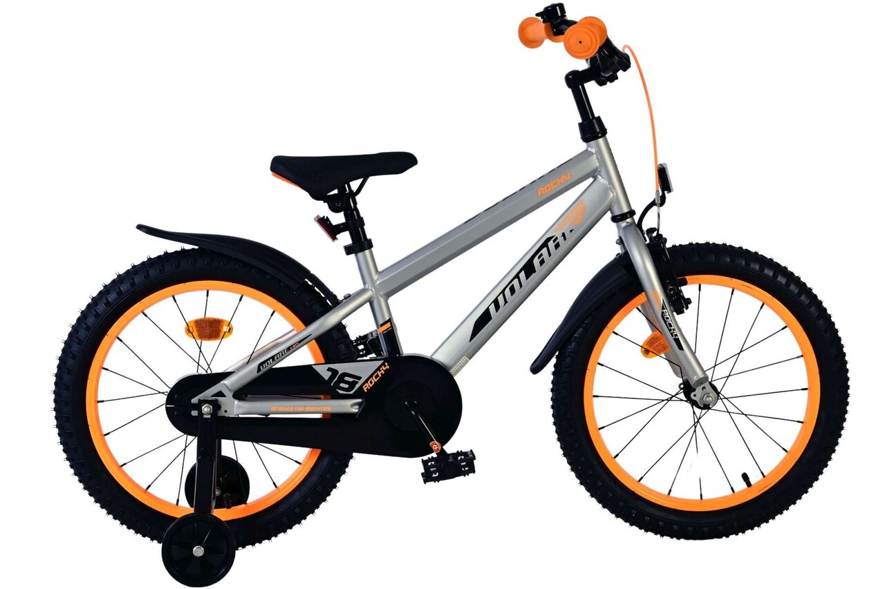 Volare Volare Kinderfiets 18 inch - Rocky - handrem + terugtraprem Volare Volare Kinderfiets 18 inch - Rocky - handrem + terugtraprem