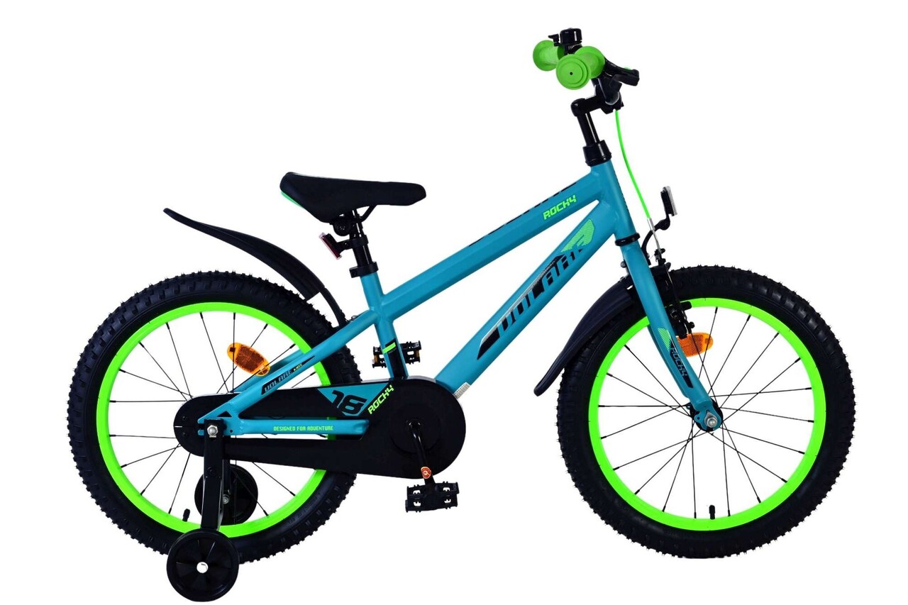 Volare Volare Kinderfiets 18 inch - Rocky - handrem + terugtraprem Volare Volare Kinderfiets 18 inch - Rocky - handrem + terugtraprem