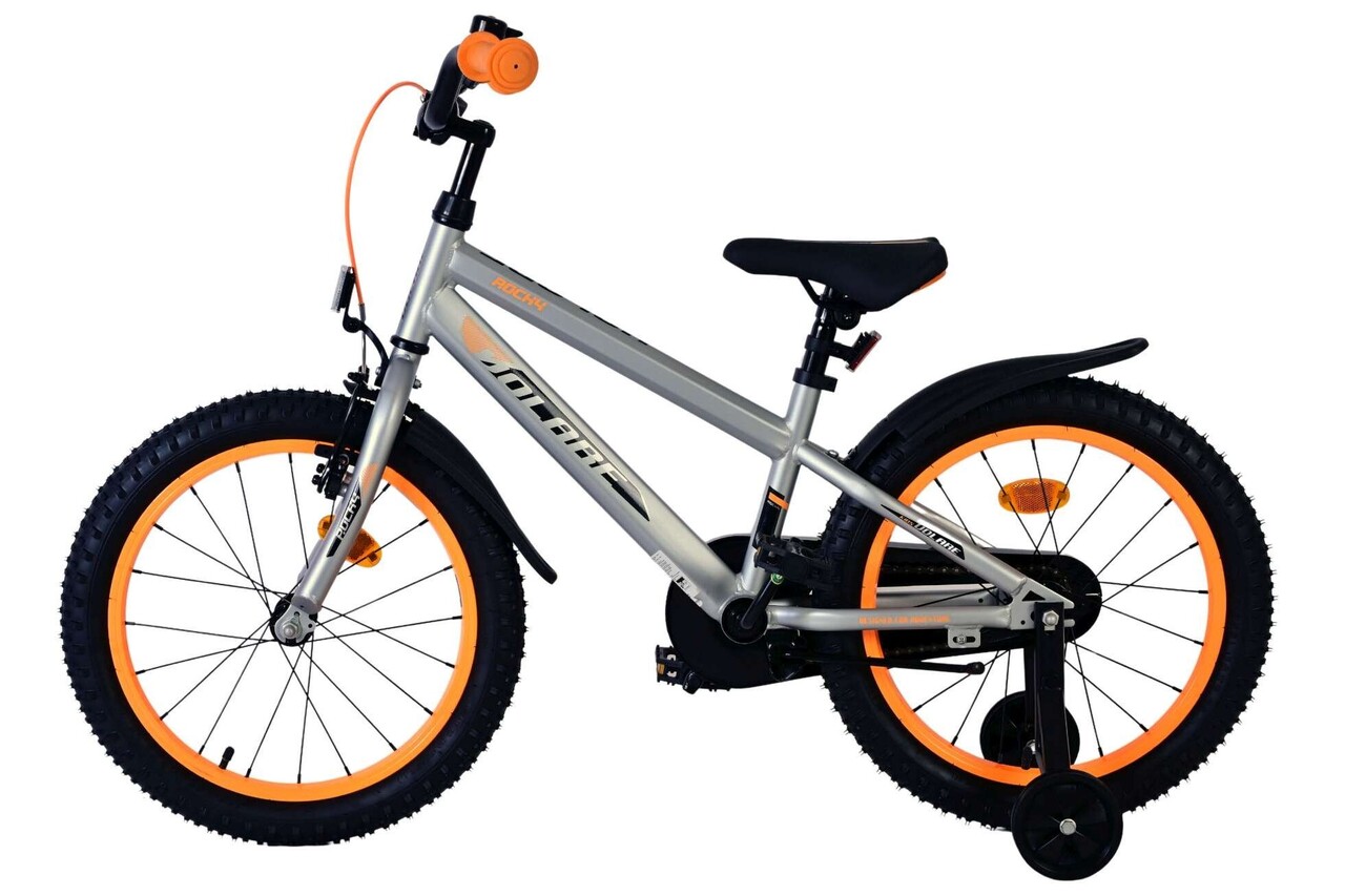 Volare Volare Kinderfiets 18 inch - Rocky - handrem + terugtraprem Volare Volare Kinderfiets 18 inch - Rocky - handrem + terugtraprem