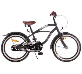 Volare Volare Kinderfiets 18 inch - Black Cruiser - handrem + terugtraprem Volare Volare Kinderfiets 18 inch - Black Cruiser - handrem + terugtraprem