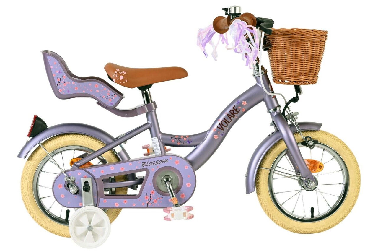 Volare Volare Kinderfiets 12 inch - Blossom - handrem + terugtraprem Volare Volare Kinderfiets 12 inch - Blossom - handrem + terugtraprem