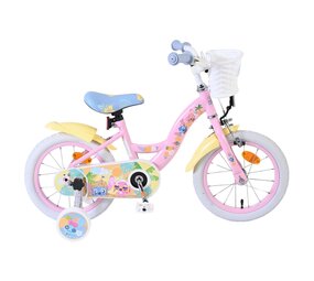 Volare Volare Kinderfiets 14 inch - Stitch - handrem + terugtraprem Volare Volare Kinderfiets 14 inch - Stitch - handrem + terugtraprem
