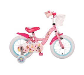 Volare Volare Kinderfiets 14 inch - Disney Princess - handrem + terugtraprem Volare Volare Kinderfiets 14 inch - Disney Princess - handrem + terugtraprem