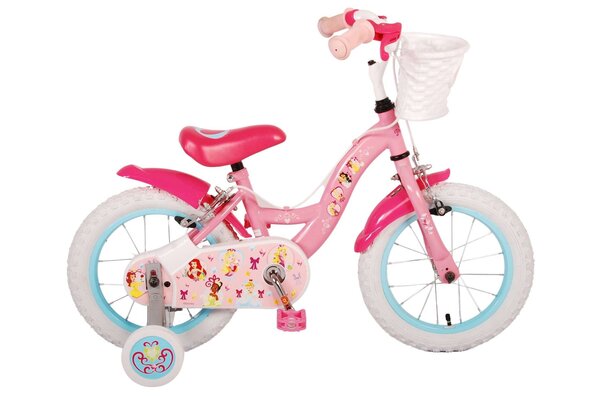 Volare Volare Kinderfiets 14 inch - Disney Princess - handrem + terugtraprem Volare Volare Kinderfiets 14 inch - Disney Princess - handrem + terugtraprem