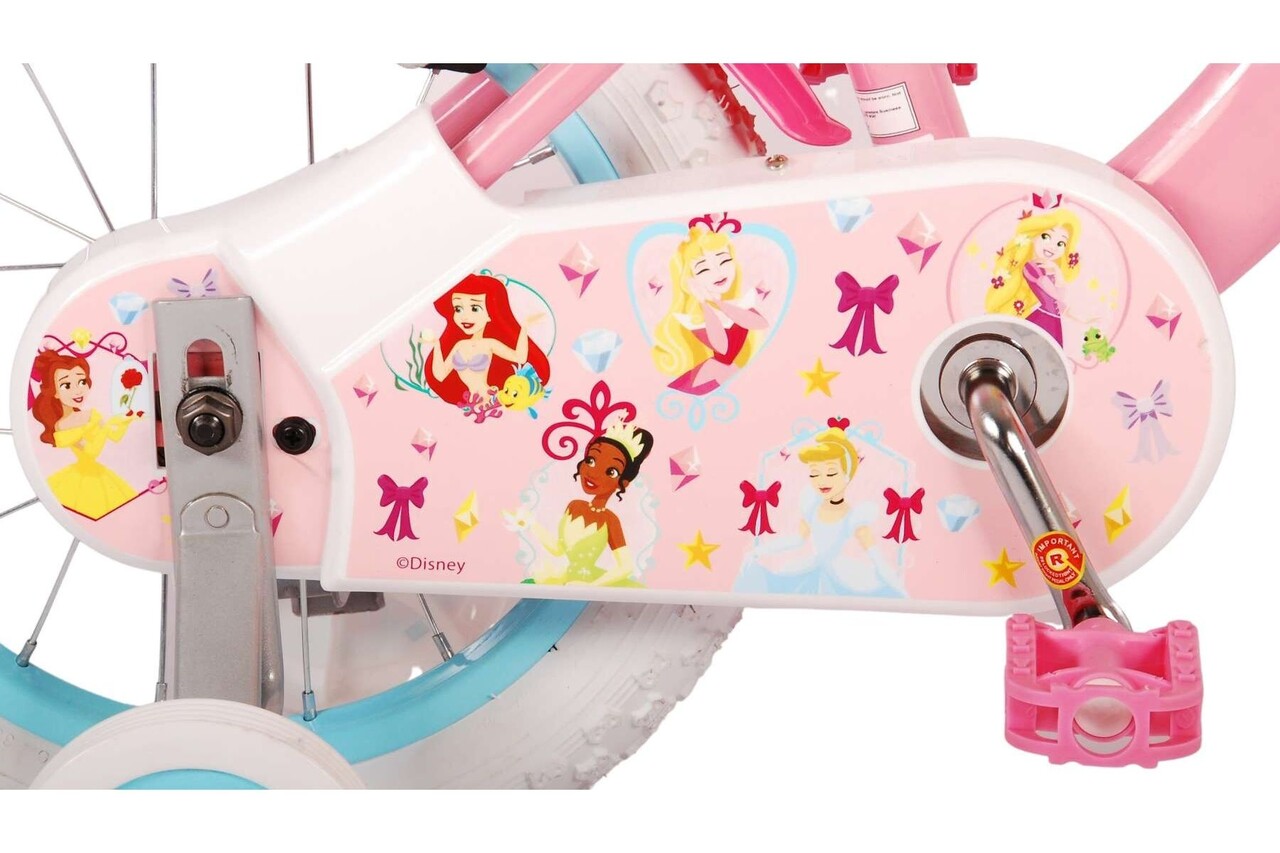 Volare Volare Kinderfiets 14 inch - Disney Princess - handrem + terugtraprem Volare Volare Kinderfiets 14 inch - Disney Princess - handrem + terugtraprem