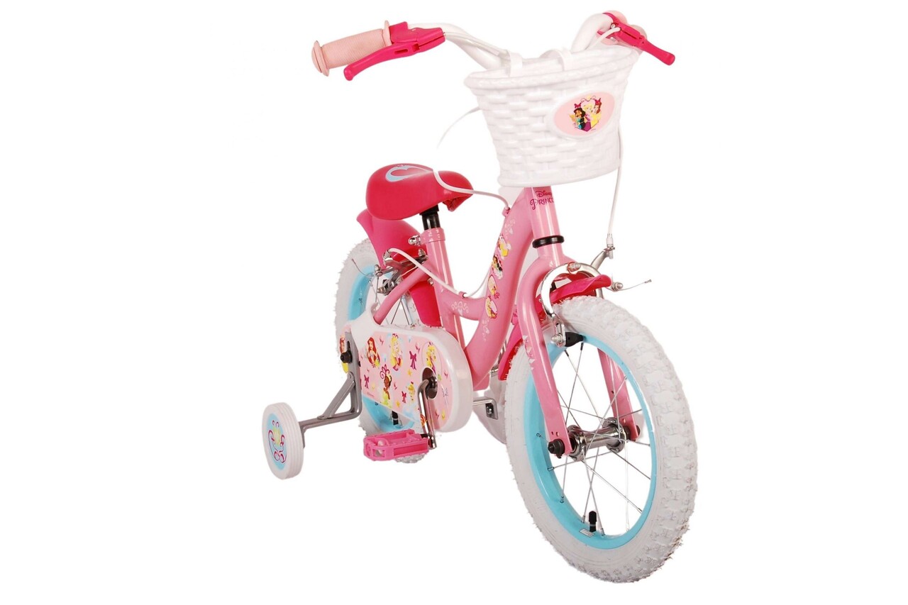 Volare Volare Kinderfiets 14 inch - Disney Princess - handrem + terugtraprem Volare Volare Kinderfiets 14 inch - Disney Princess - handrem + terugtraprem