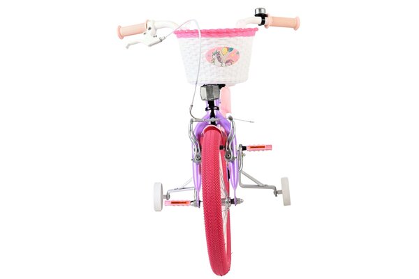 Volare Volare Kinderfiets 16 inch - Unicorn - handrem + terugtraprem Volare Volare Kinderfiets 16 inch - Unicorn - handrem + terugtraprem
