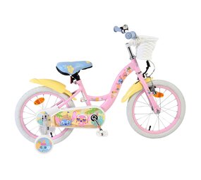 Volare Volare Kinderfiets 16 inch - Stitch - handrem + terugtraprem Volare Volare Kinderfiets 16 inch - Stitch - handrem + terugtraprem