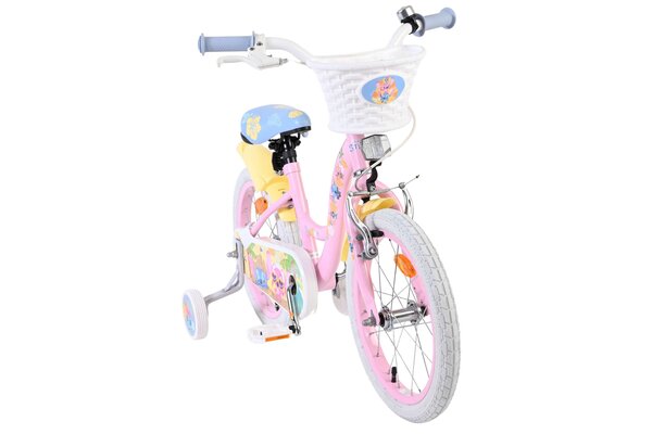 Volare Volare Kinderfiets 16 inch - Stitch - handrem + terugtraprem Volare Volare Kinderfiets 16 inch - Stitch - handrem + terugtraprem