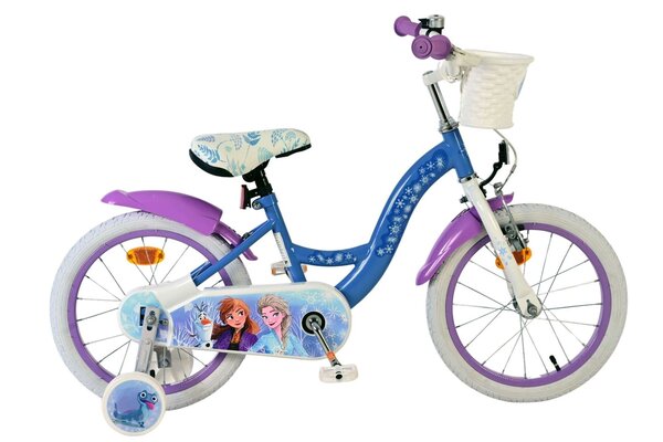 Volare Volare Kinderfiets 16 inch - Frozen 2 - handrem + terugtraprem Volare Volare Kinderfiets 16 inch - Frozen 2 - handrem + terugtraprem
