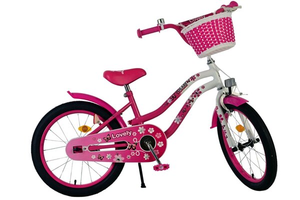 Volare Volare Kinderfiets 18 inch - Lovely - handrem + terugtraprem Volare Volare Kinderfiets 18 inch - Lovely - handrem + terugtraprem