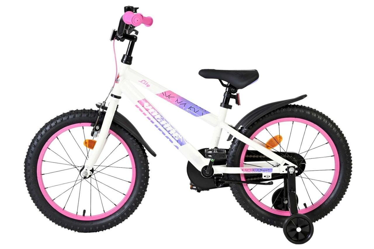 Volare Volare Kinderfiets 18 inch - Lily - handrem + terugtraprem Volare Volare Kinderfiets 18 inch - Lily - handrem + terugtraprem