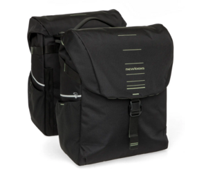 New Looxs New Looxs Dubbele Fietstas MIK Vigo Black Green 40L New Looxs New Looxs Dubbele Fietstas MIK Vigo Black Green 40L