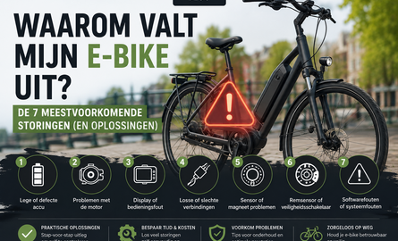 Waarom valt mijn e-bike uit? De 7 meestvoorkomende storingen (en oplossingen)