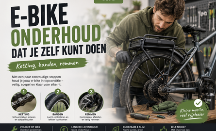 E-bike onderhoud dat je zelf kunt doen: ketting, banden, remmen