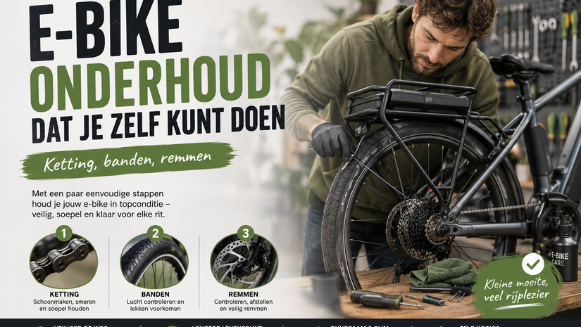 E-bike onderhoud dat je zelf kunt doen: ketting, banden, remmen