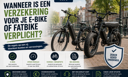 Wanneer is een verzekering voor je e-bike of fatbike verplicht?