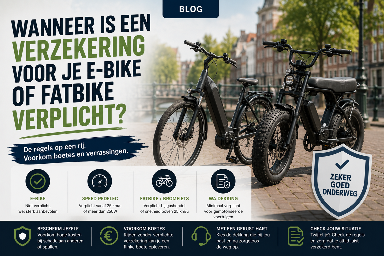 Wanneer is een verzekering voor je e-bike of fatbike verplicht?