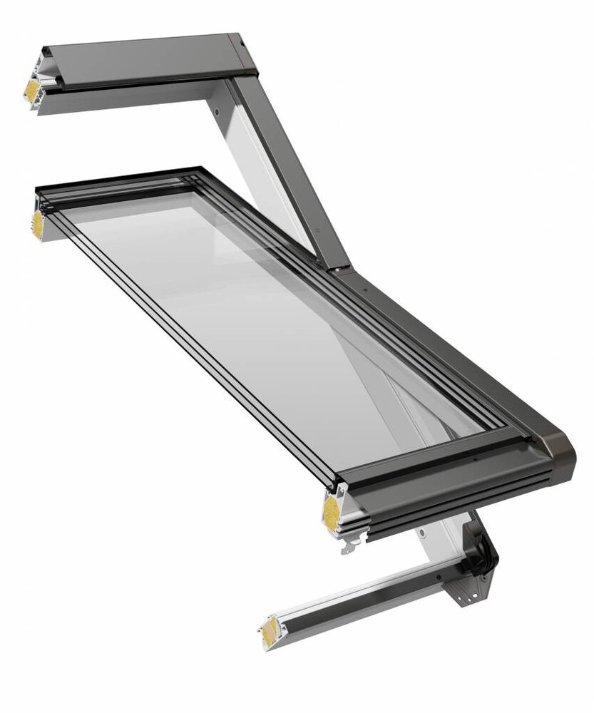 Intura Kunststof tuimel dakraam IGOV N22 78x118 cm,  triple glas, ventilatie, onderhoudsarm, Uw = 0,86 W/m2K Intura Kunststof tuimel dakraam IGOV N22 78x118 cm,  triple glas, ventilatie, onderhoudsarm, Uw = 0,86 W/m2K