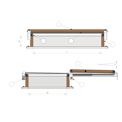 Intura FL Premium Vital sliding RWA -DC 120x120cm  voor rook en warmteafvoer Intura FL Premium Vital sliding RWA -DC 120x120cm  voor rook en warmteafvoer