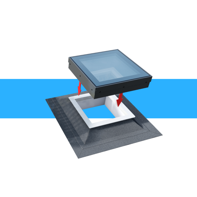 Intura Lichtkoepel renovatiemodule Intura DGP A1 90x90cm - upgrade oude lichtkoepels