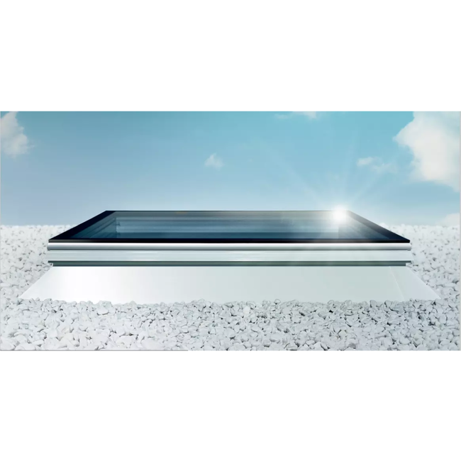 Skylux Skylux iWindow2 100x200cm - dubbel glas HR++ met dakopstand PVC 20/00 EP vaste uitvoering