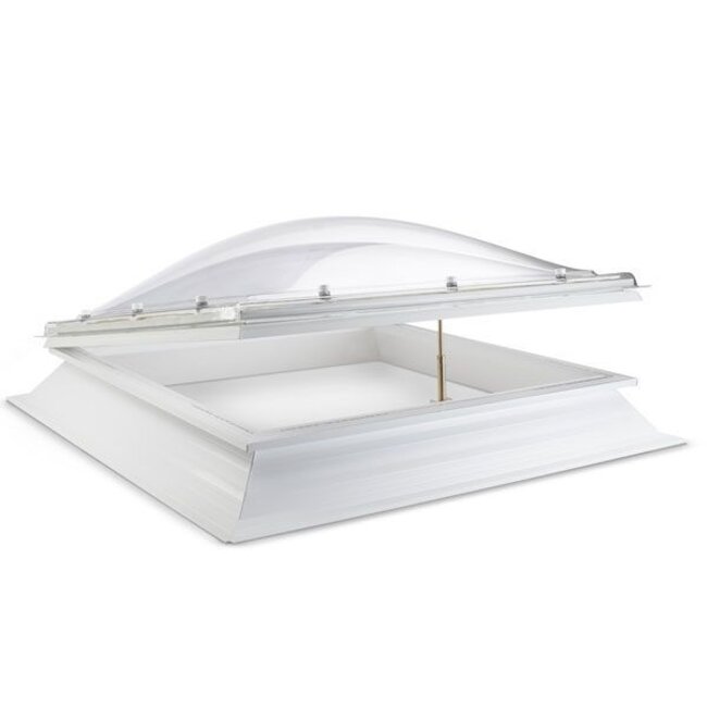 Domelite Lichtkoepel Domelite met ventilatie opstand - glashelder DUBBELWANDIG acrylaat  SUPERDEAL