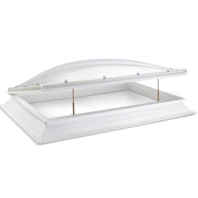 Domelite Lichtkoepel Domelite met ventilatie opstand - glashelder DUBBELWANDIG acrylaat  SUPERDEAL
