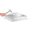Domelite Lichtkoepel glashelder slagvast driewandig polycarbonaat met PVC opstand SUPERDEAL