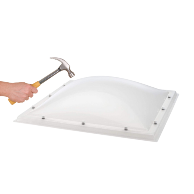 Domelite Lichtkoepel OPAAL slagvast dubbelwandig polycarbonaat met PVC opstand SUPERDEAL