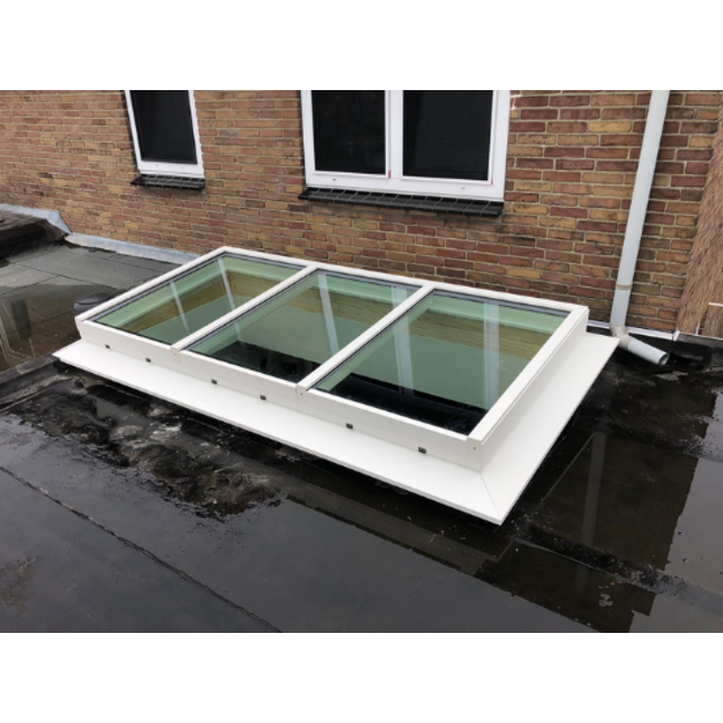 Intura Vlakke lichtstraat aluminium - 5 gelijke glasvlakken