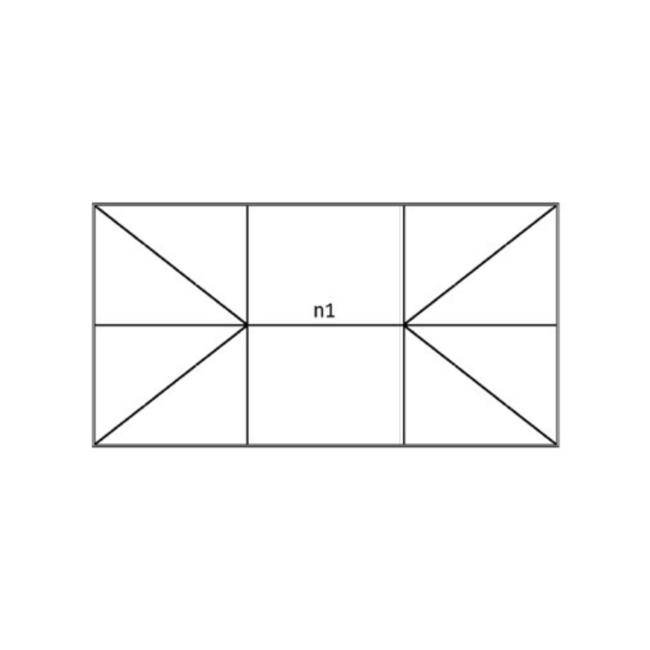 Intura Aluminium lichtstraat zadeldak met wolfseinden