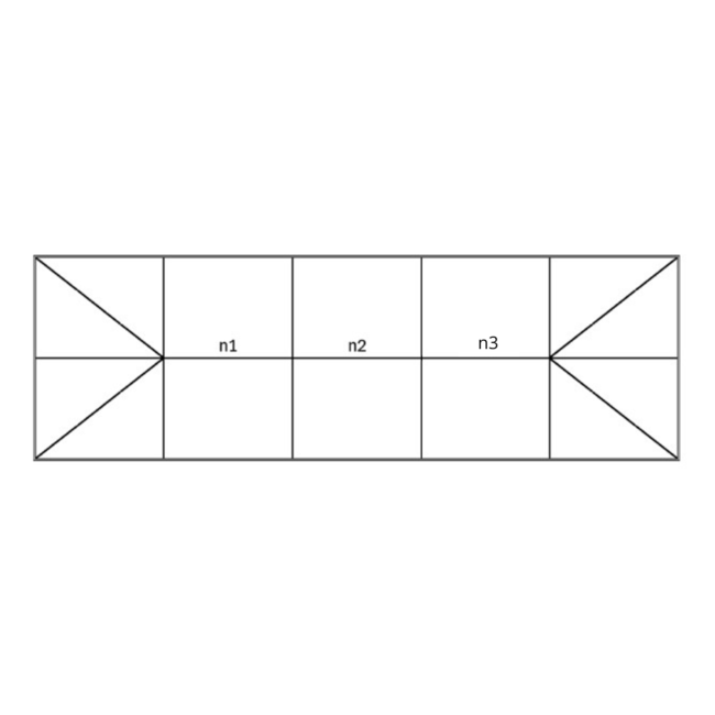Intura Aluminium lichtstraat zadeldak met wolfseinden