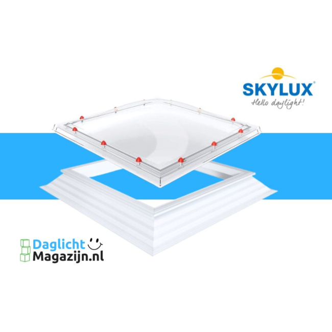 Skylux Skylux lichtkoepel polycarbonaat met opstand vaste uitvoering